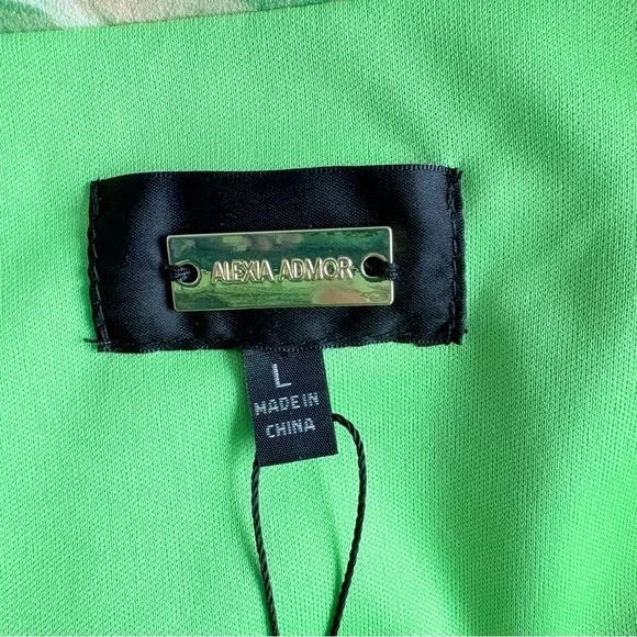 Alexia Admor Vibrant Green Abstract Dress - Picture 6 of 13